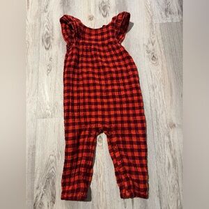 Plaid romper - 24 month